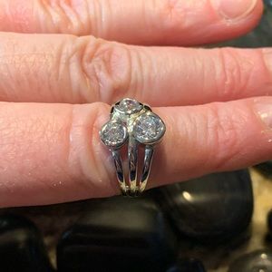 Sterling Silver & CZ Diamonds, sz 6, 7 or 8!